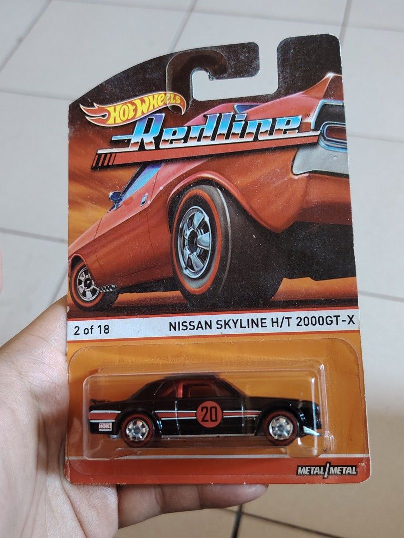 Hot Wheels Redline (Category: Vehicle & Diecast Models) located in Malabon City. Submitted by leileimniscate (Listing ID 1467527527, Image 1). Description: ⚠️ 『BAWAL SA MASELAN』⚠️ ・Hot Wheels REDLINE NISSAN SKYLINE H/T 2000GT-X (2015) — ₱800 Condition : - soft corners - slight card crease - small crack blister MOP 💵 : GCash / Cash (upon meet-up) MOD 🚚 : Lalamove / LBC COP MEET-UP 🤝 : Malabon Citisquare / Fishermall Malabon LOC. 📌 : Navotas, M