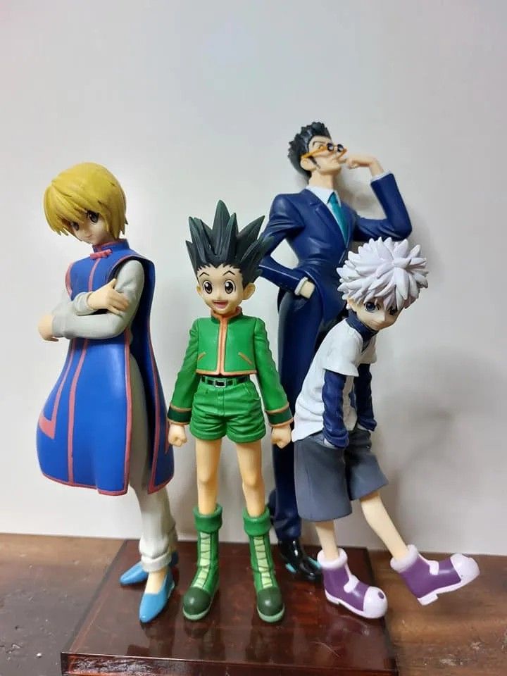 Hunter x Hunter Figures (Category: Figurines & Statues) located in Makati City. Submitted by toyboxstory (Listing ID 1467400670, Image 3). Description: DXF Hunter X Hunter Set:Gon, Killua, Kurapika, Leorio (All no box but with bases. pinagisa ko lang sa isang base to recreate the iconic pose) PHP 7,000 HXH GEM Hisoka (BIB, no base, complete accesories with extra head and cards) PHP 10,000 LOCATION: MAKATI / BGC.