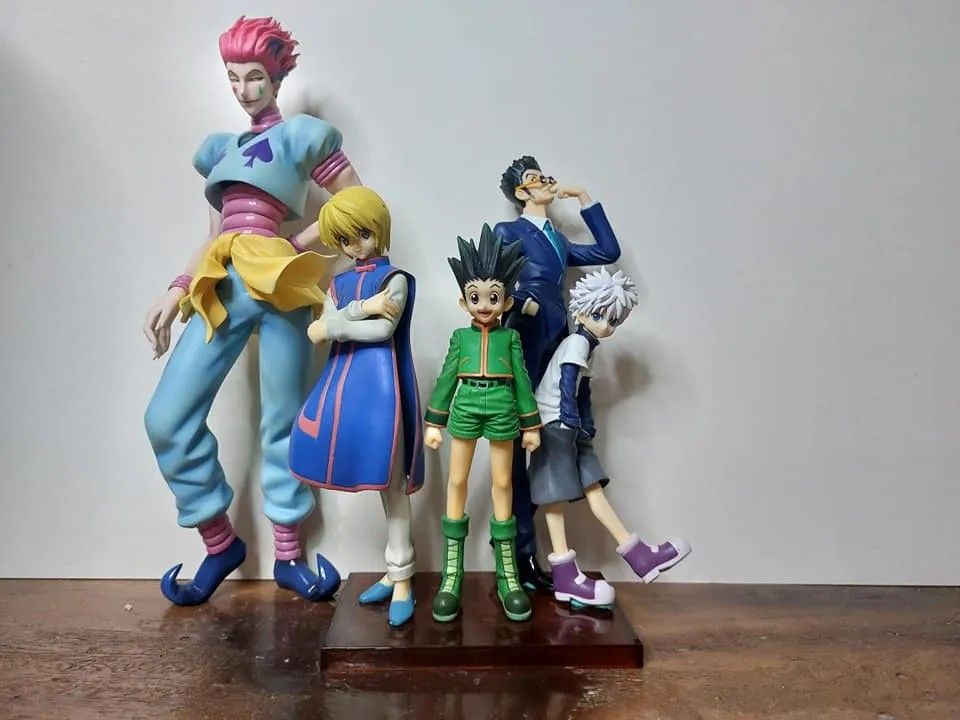 Hunter x Hunter Figures (Category: Figurines & Statues) located in Makati City. Submitted by toyboxstory (Listing ID 1467400670, Image 1). Description: DXF Hunter X Hunter Set:Gon, Killua, Kurapika, Leorio (All no box but with bases. pinagisa ko lang sa isang base to recreate the iconic pose) PHP 7,000 HXH GEM Hisoka (BIB, no base, complete accesories with extra head and cards) PHP 10,000 LOCATION: MAKATI / BGC.