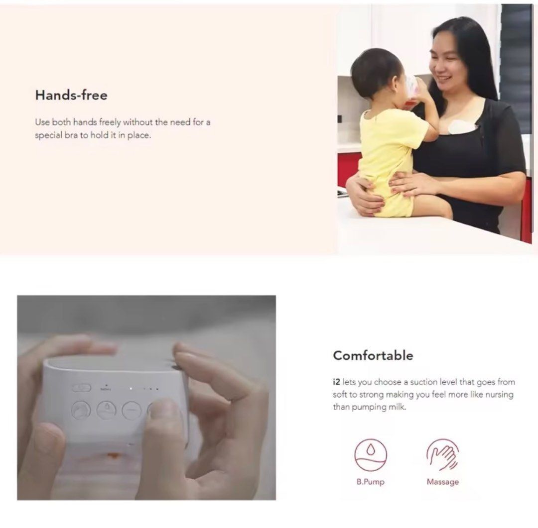 Imani i2 Hands-Free Electric Breast Pump Set (Category: Breastfeeding & Bottle Feeding) located in Quezon City. Submitted by csdav (Listing ID 1467423156, Image 3). Description: Imani i2 W/ 4 pairs of cups (total 8 cups) Last used - July 2025 Location - Baesa, QC / Tondo, Manila.