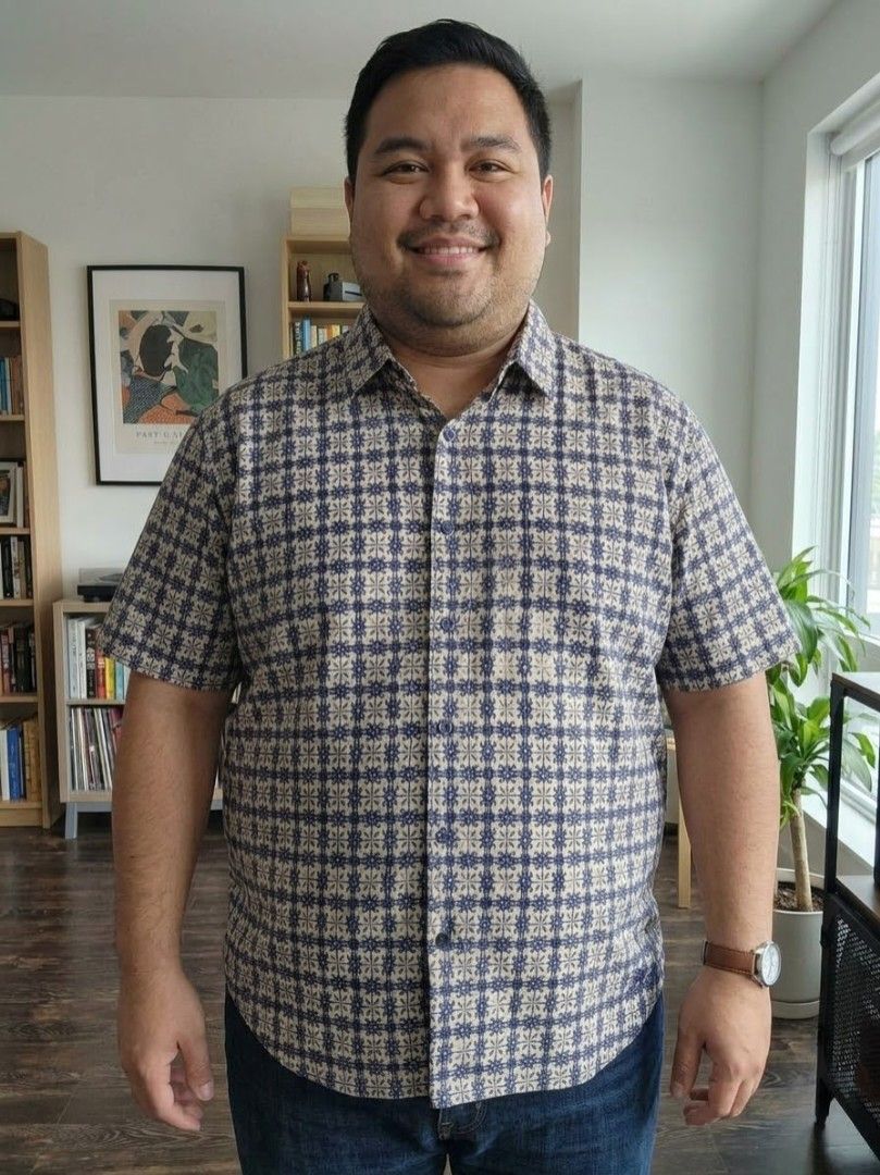 Indonesian Printed Cotton Polo (Category: Tshirts & Polo Shirts ) located in Santa Cruz. Submitted by deenem (Listing ID 1467366129, Image 1). Description: Like New😍👌 No flaws👌 Can fit L-XL Asian (Measurements laid flat in inches) Bust:23 Armhole:10.5 Lenght: 30.