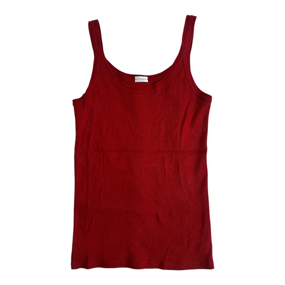 INTIMISSIMI RED RIBBED TANK TOP (Category: Sleeveless) located in Cagayan de Oro. Submitted by thelastzipper (Listing ID 1467438803, Image 1). Description: - Brand: Intimissimi - Color: Red - Style: Scoop neck, classic fit ribbed tank top - Material: Stretchy, comfortable cotton - Versatile basic for layering or everyday wear GCASH PAYMENT ONLY SHIPPING VIA J&T FROM CDO.