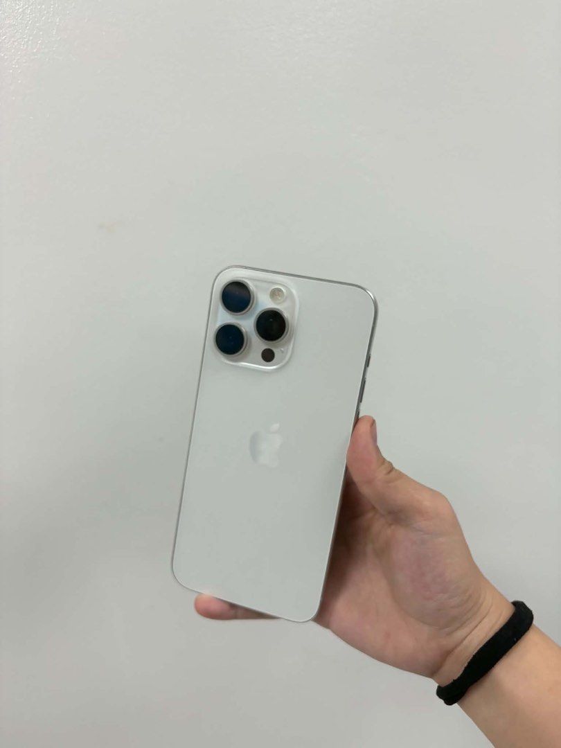 Iphone15promax 256GB FU (Category: iPhone 15 Series) located in Marikina City. Submitted by hnpscl (Listing ID 1467492516, Image 1). Description: 37950 iPhone 15 Pro Max • White Titanium • 256GB Beautifully maintained and in good condition for buyers who appreciate a genuinely well-cared-for device. • 84% original battery health — never replaced, never boosted • Zero issues — everything works as it should • No scratches, dents, or visible flaws •