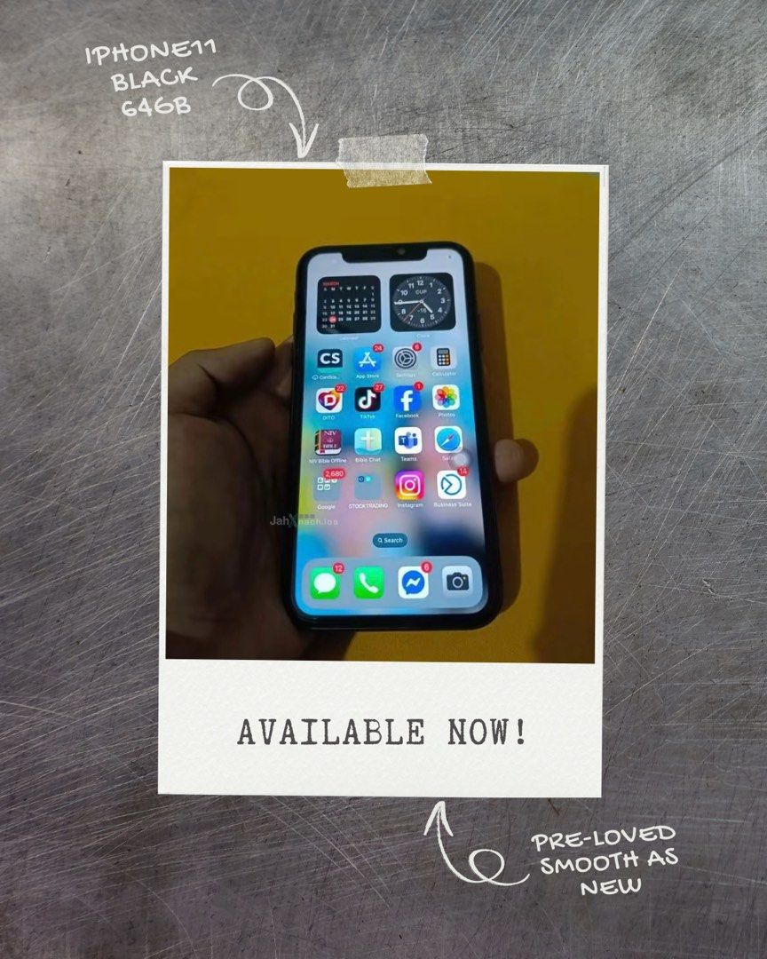 iPhone 11 64gb (Category: iPhone 11 Series) located in Bulacan. Submitted by jahxcaspershoppe (Listing ID 1467431739, Image 3). Description: [FOR SALE/SWAP] Selling my personal phone. IPHONE 11 BLACK 64gb ✅Updated version ios ✅Smooth as new. ✅Makunat ang Battery ✅81% ( Original battery) BATTERY HEALTH ✅Factory Unlocked ✅(no sim restrictions) ✅Truetone is working ✅Face ID no issue ✅Buttons all goods ✅All Goods ang unit ✅Unli check ✅Unli reset ✅Pwd