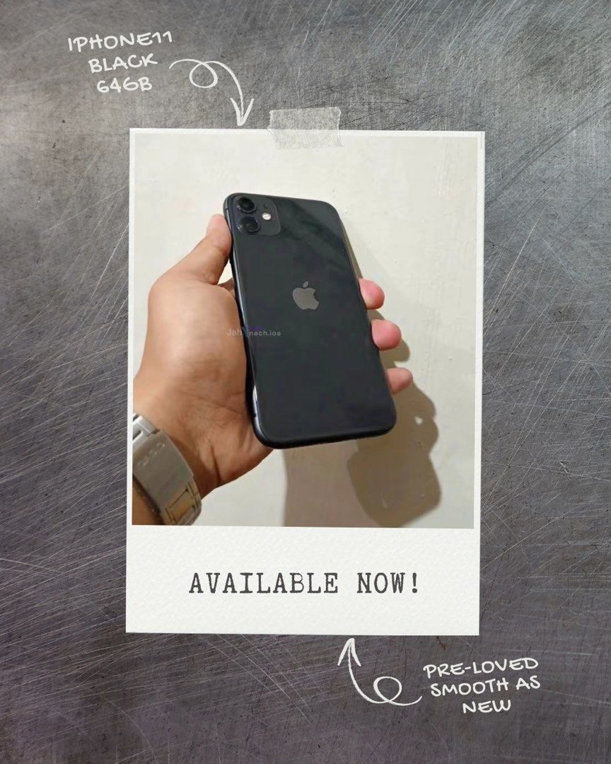 iPhone 11 64gb (Category: iPhone 11 Series) located in Bulacan. Submitted by jahxcaspershoppe (Listing ID 1467431739, Image 1). Description: [FOR SALE/SWAP] Selling my personal phone. IPHONE 11 BLACK 64gb ✅Updated version ios ✅Smooth as new. ✅Makunat ang Battery ✅81% ( Original battery) BATTERY HEALTH ✅Factory Unlocked ✅(no sim restrictions) ✅Truetone is working ✅Face ID no issue ✅Buttons all goods ✅All Goods ang unit ✅Unli check ✅Unli reset ✅Pwd