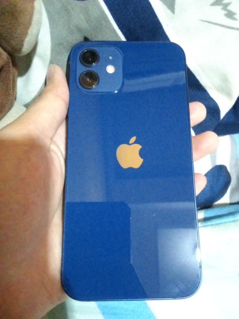 IPHONE 12|256gb|BLUE (Category: iPhone 12 Series) located in Caloocan City. Submitted by ashlie30 (Listing ID 1467554567, Image 1). Description: iPhone 12 Blue| Preowned | 256gb | 11,500 (bawas sa sure buyer) Apple Warranty: No Factory Unlocked Local Variant NTC Approved 96% BH All working Anysim no restrictions ( anysim pwede) True Tone ✅ Face ID ✅ Update IOS 27✅ Uni Reset NOTE: Replaced Battery, Used Status Issue: lumalabo yung cam pag naka 1x 