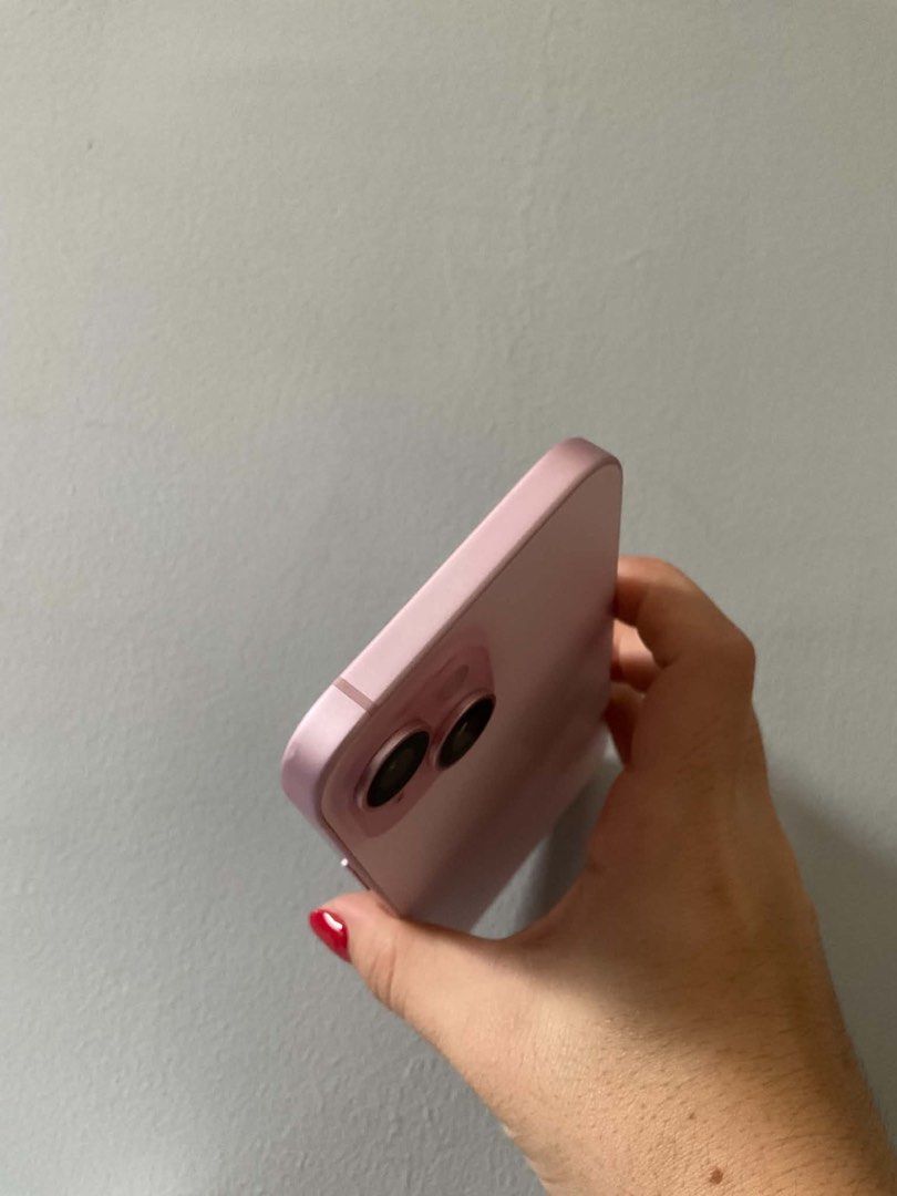 iPhone 15 128gb Pink (Category: iPhone 15 Series) located in Manila. Submitted by michaelpchua33 (Listing ID 1467411720, Image 2). Description: - Brand/Model: Apple iPhone 15 - Storage Capacity: 128GB - Color: Pink - Condition: Excellent (9/10), clean body, well-maintained edges and ports - Features: USB-C port, dual camera system -78% battery health - Location: Meetups available in Manila.