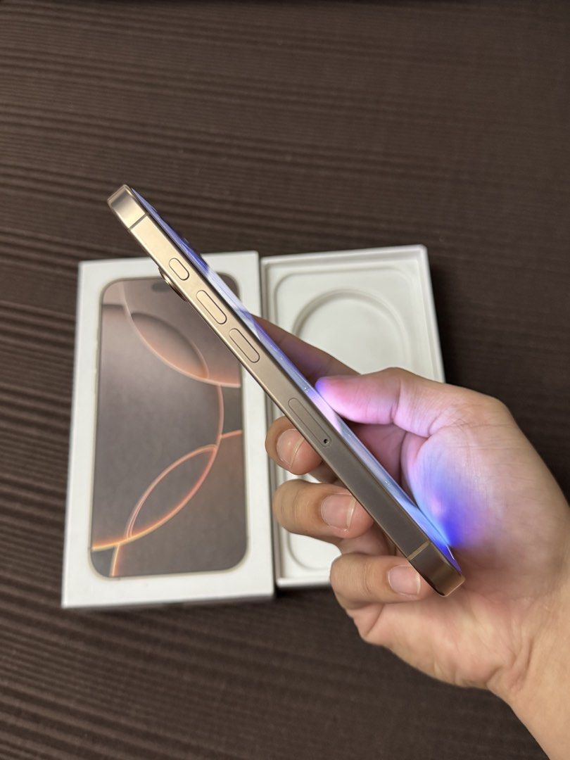 iPhone 16 pro (Category: iPhone 16 Series) located in Caloocan City. Submitted by dreezz (Listing ID 1467491401, Image 3). Description: Rush 36,500 Last price FIXED. Pass sa Barat/Lowballer‼️ For sale or swap(iOS) iPhone 16 pro 128gb | Desert Titanium | Factory unlocked | 88% Battery health | No issue | No dents | No scratches | No history of repair Inclusions: Unit, rep box, case and cable Location: Sm fairview and Camarin north caloocan.