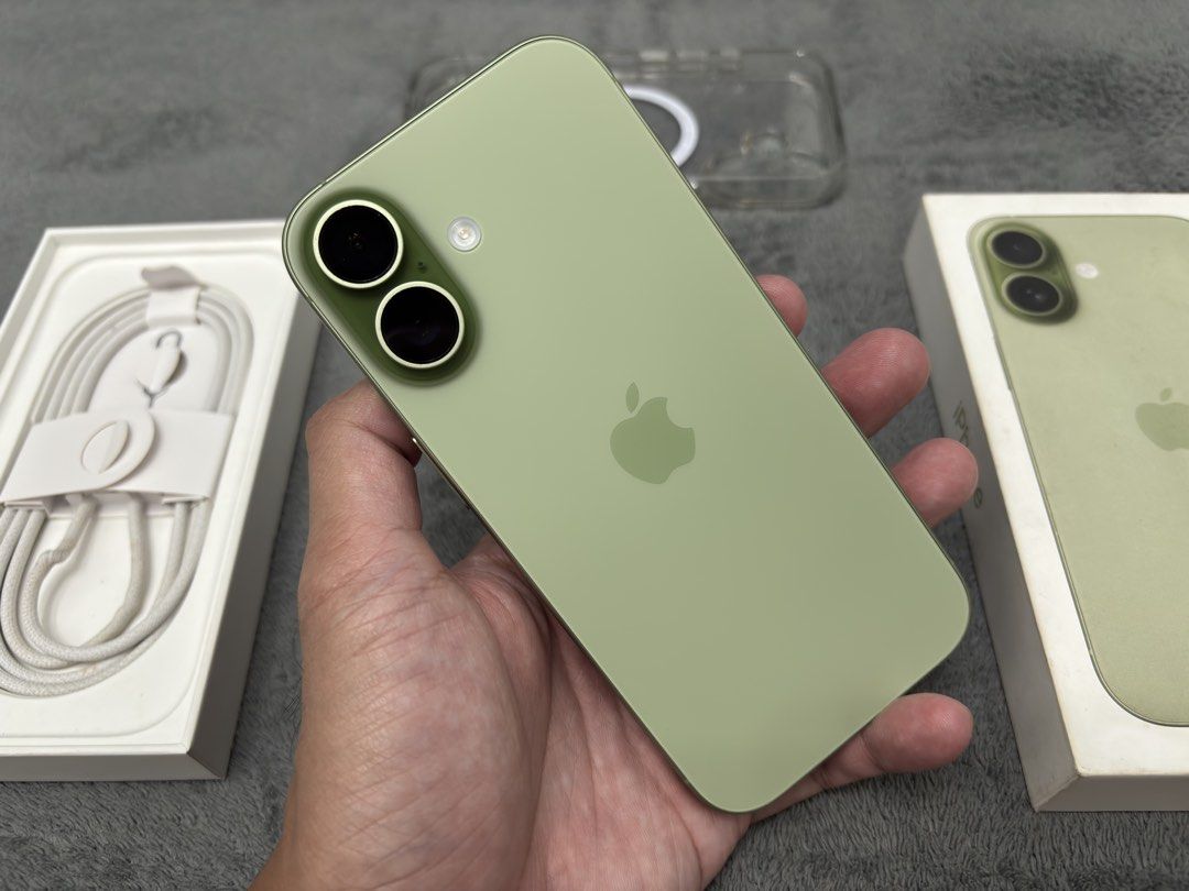 iPhone 17 256GB NTC FU (Category: iPhone 17 Series) located in Antipolo. Submitted by lowkeygadget (Listing ID 1467444363, Image 2). Description: AVAILABLE FOR SALE OR SWAP ‼️ iPhone 17 256GB Sage Green 💚💚💚 Local variant Openline 🔋 100% 🔌 63 cycle count only Warranty until January 2027 PHP 45,990 Slight negotiable Swapping Value is Higher ✅ Complete original standard package ✅ No dents ✅ Guaranteed no functionality issue ✅ 99% smoothness, ve