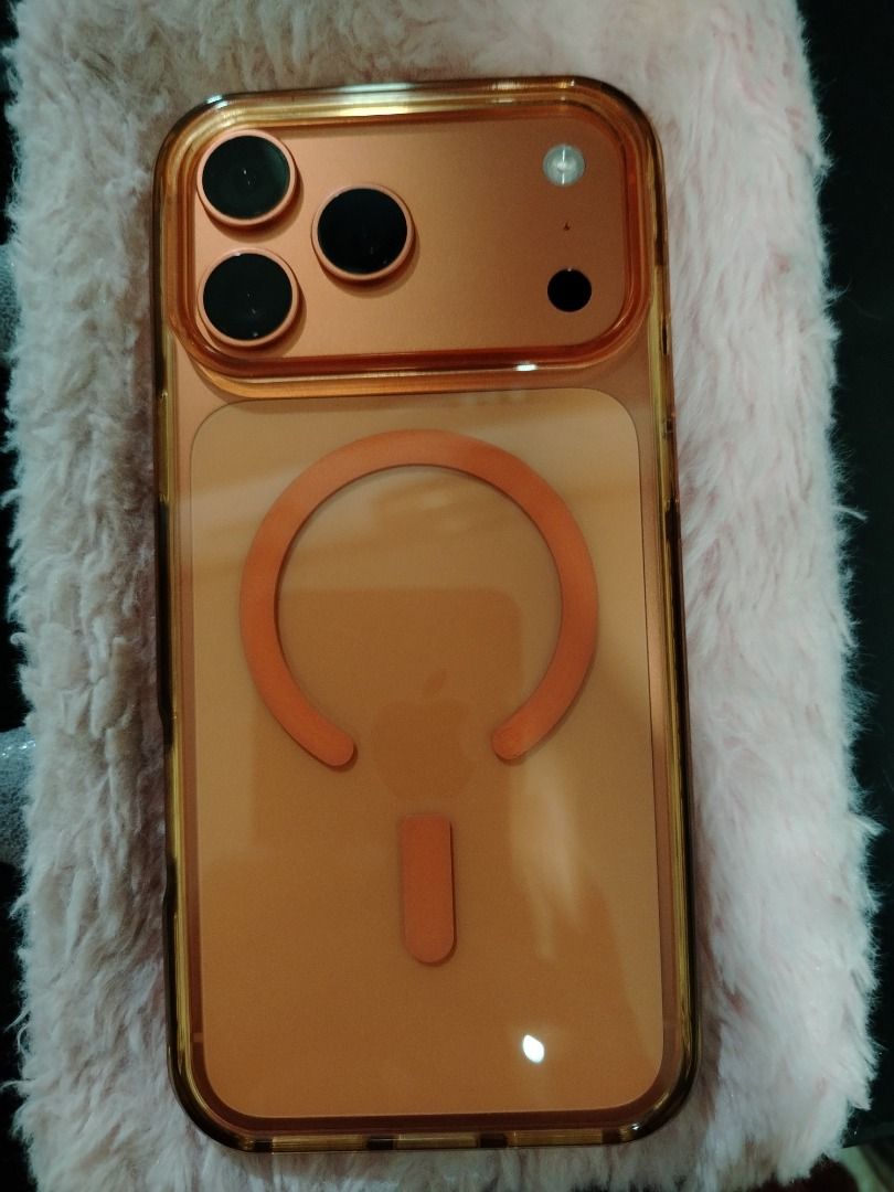 Iphone 17 pro max (Category: Others) located in Pasig City. Submitted by cherryblossoms.2016 (Listing ID 1467513795, Image 2). Description: Selling my personal iPhone 17 pro max, like-new condition. Upgrading to the latest model. This unit has been maticulously cared for since day one -zero scratches, zero dents and never dropped. Complete Specifications and Status: Storage: 256GB Color: Orange Batteey Health: 100% (Guaranteed peak performance, o