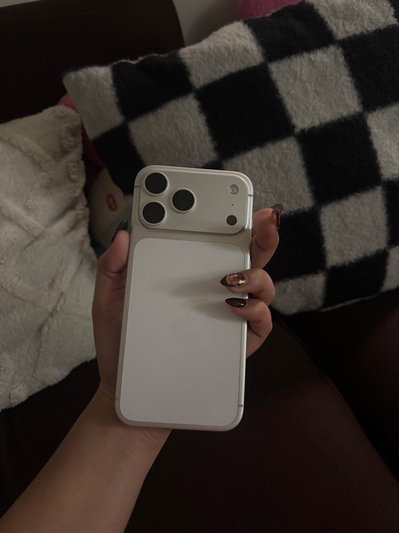IPHONE 17 PRO MAX (Category: iPhone 17 Series) located in Quezon City. Submitted by maddy.demie (Listing ID 1467576770, Image 1). Description: iPhone 17 PRO MAX SILVER 256GB (4 months of old) with resibo pa Any SIM — Physical + eSIM Battery Health: 98% Cycles: 66 as of now Belkin Tempered Glass worth ₱1,200 installed Under Warranty Until Next year Inclusions: *Unit itself * Box * Charger Cord *Sim ejector Appearance Issue? None Performance Issue?