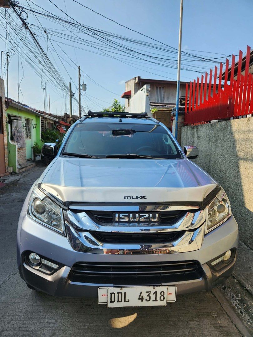 Isuzu Mu-X (Category: Used Cars) located in Caloocan City. Submitted by ryell09 (Listing ID 1467527585, Image 2). Description: - Isuzu mu-x 3.0 LS AT 2016 mod. - No mechanical issue - Up to date PM schedule; ANNUALLY - Keyless / push start - Leather interior - Newly change engine oil / 2 original keys - Registered w/ complete ownership papers ODO readings: - 107344km / never b in flood waters - 20”tires / cool air and well maintained A/C system. 