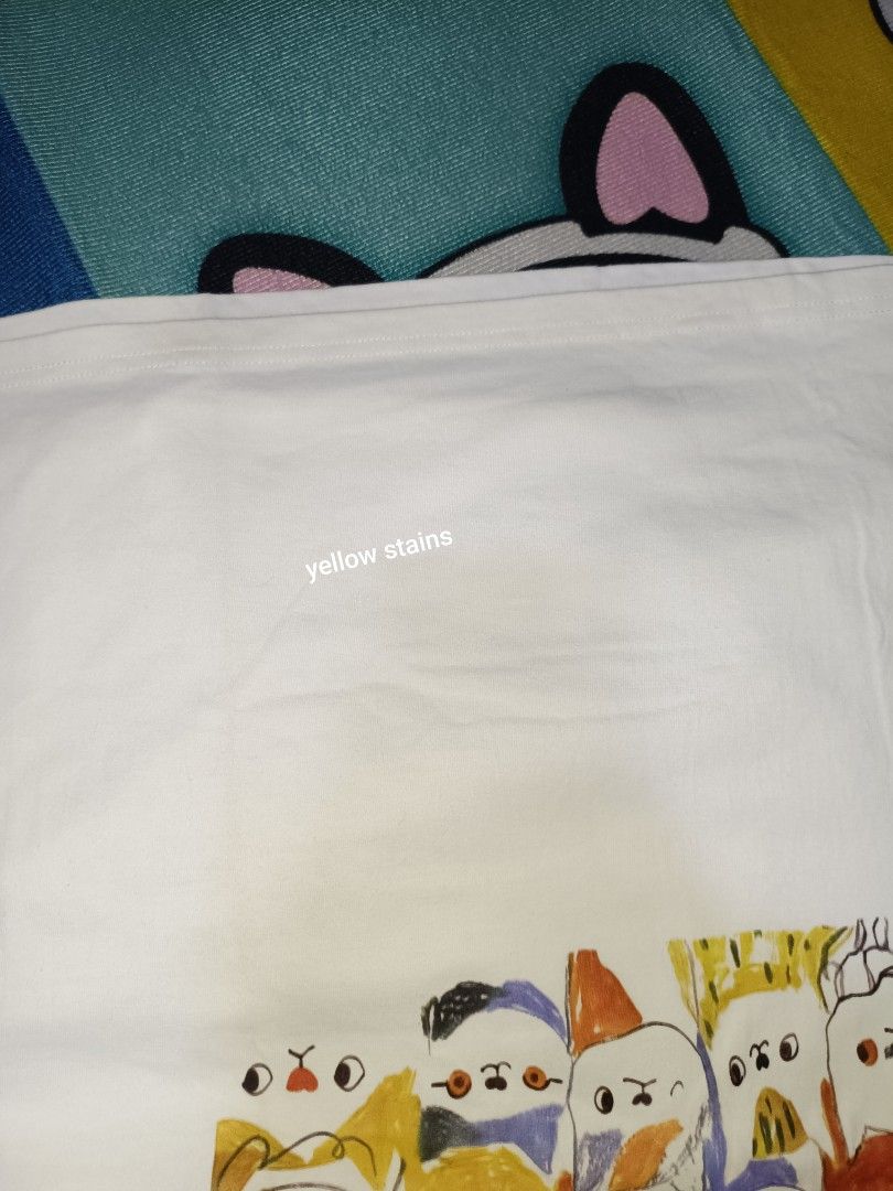 Ivory Graphic Print T-Shirt (Category: Shirts) located in Santa Maria. Submitted by abclosetph (Listing ID 1467427315, Image 2). Description: medida size! bust: 44 length: 27.5 - unused, need wash) - issue is stated - color may vary due to lighting - manage your expectations, these are preloved items..