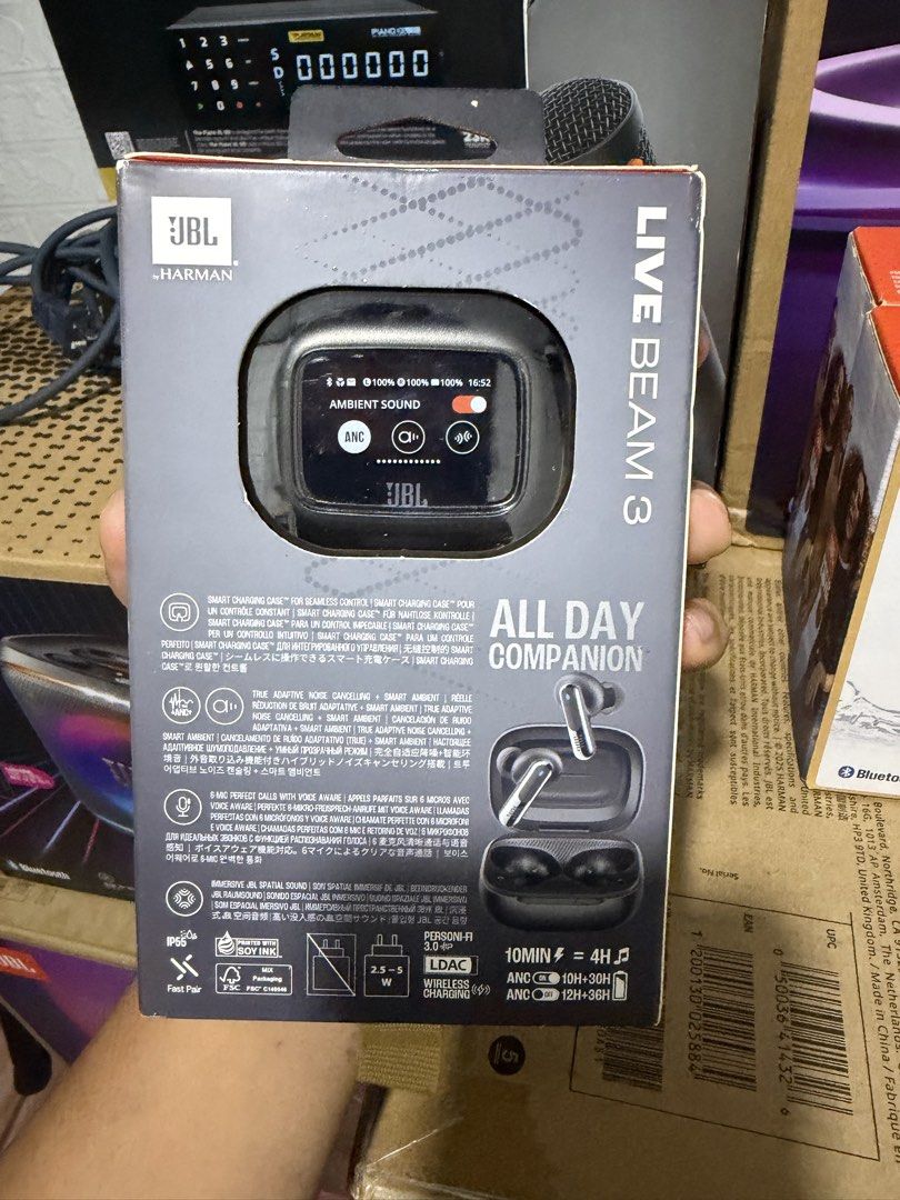 JBL LIVE BEAM 3 (Category: Earphones) located in Quezon City. Submitted by jhaybl (Listing ID 1467466678, Image 2). Description: 🔥 JBL LIVE BEAM 4 — AVAILABLE! 🔥 🎧 JBL LIVE BEAM 4 💥 ₱5,000 ONLY! 🏷️ SRP: ₱12,499 📦 BRAND NEW & SEALED! ✨ Premium sound quality ✨ True ANC 2.0 ✨ Spatial Sound ✨ Perfect Call 2.0 ✨ Hi-Res Audio Wireless ✨ Smart Charging Case with display 🔥 HALOS HALF PRICE! Perfect pang-araw-araw, travel, work, workout, at music! 