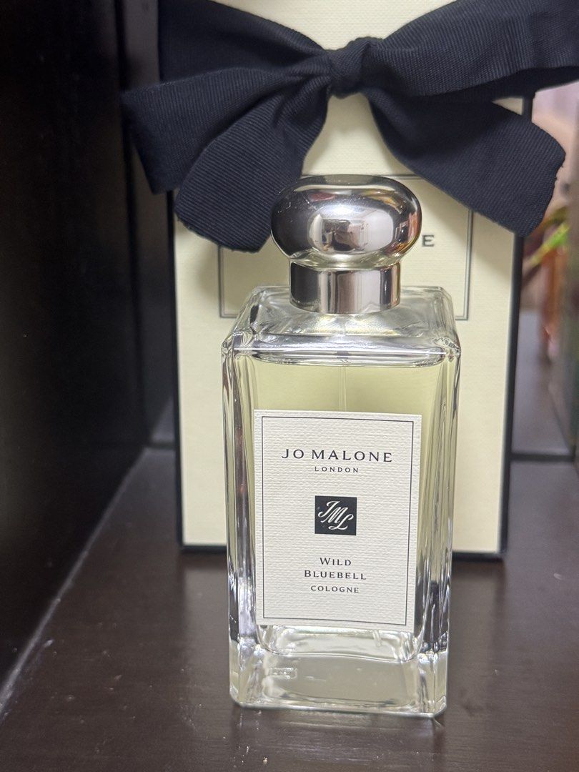 Jo Malone Wild Bluebell Cologne 100ml (Category: Fragrance & Deodorants) located in Quezon City. Submitted by thingsforless (Listing ID 1467386097, Image 1). Description: - Authentic Jo Malone Wild Bluebell Cologne - Size: 100ml bottle (barely used, almost full) - Scent: Fresh floral - Packaging: Original box included with black ribbon - Details: Made in England, batch code and ingredients clearly printed on bottom sticker.