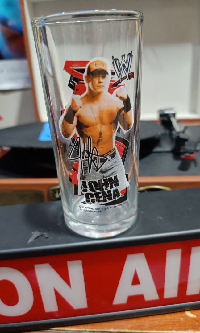 John Cena WWE Glass (Category: Other Home Decor) located in Midsayap. Submitted by macoy.picker (Listing ID 1467365774, Image 2). Description: John Cena WWE Glass 250+ SF.
