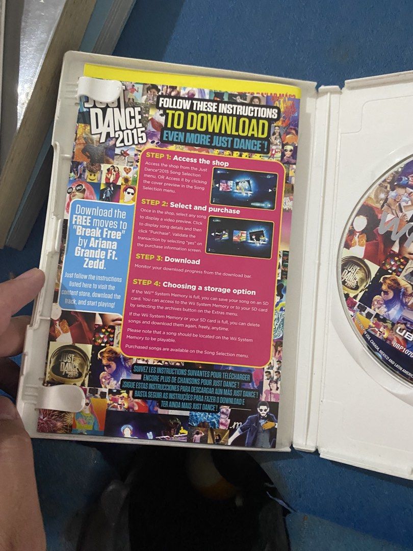 Just Dance 2015 Nintendo Wii Game (Category: Nintendo) located in Imus. Submitted by just.randoms (Listing ID 1467558496, Image 3). Description: - Platform: Nintendo Wii - Condition: Clean disc surface, case has normal shelf wear - Includes: Original plastic case, game disc, and instruction insert - Highlights: Ultimate party game featuring hit tracks from Katy Perry, Ariana Grande, and more! - Untested.