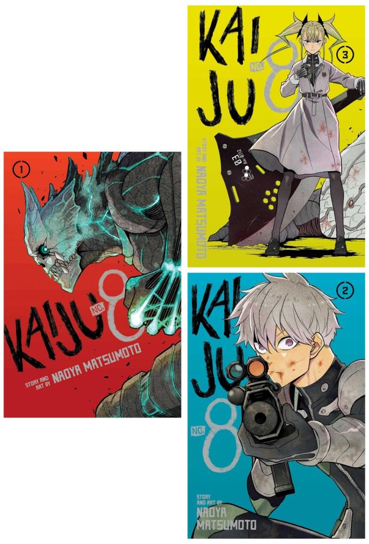 Kaiju No. 8 Volumes 1–3 Set (Category: Comics & Manga) located in Davao. Submitted by kanjimangaonlinestore (Listing ID 1467550062, Image 1). Description: ₱1200 Set • Kaiju No. 8, Vol. 1–3 Condition: Lightly Used Location: Davao City MOP: Gcash MOD: J&T / SPX.