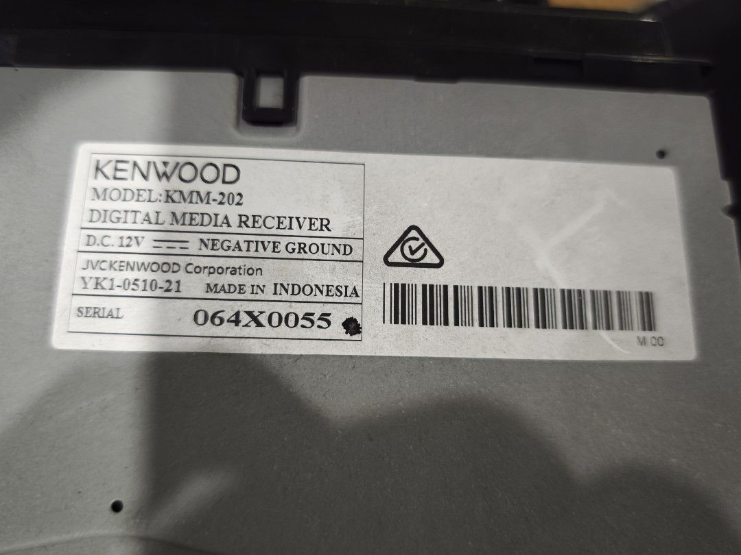 Kenwood car stereo with usb (Category: Soundbars, Speakers & Amplifiers) located in Marikina City. Submitted by sol.besinga0918 (Listing ID 1467396511, Image 3). Description: - Model: Kenwood KMM-202 Car Stereo (Standard Single DIN) 1,8k - Condition: Pulled from a working vehicle, clean faceplate - Media Support: MP3, WMA, WAV, and FLAC audio formats - Key Features: USB port, digital display, and rotary volume knob - Ideal Use: Great replacement 