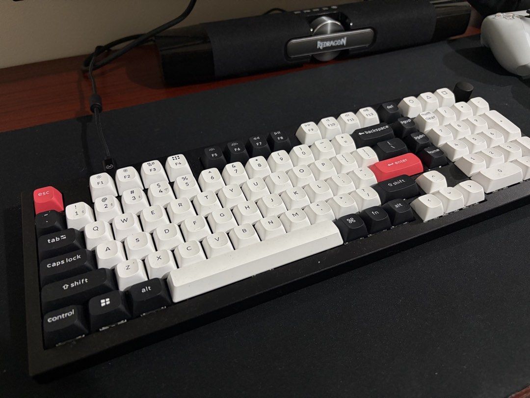 Keychron Q5 HE – 96% Wireless Magnetic Switch Keyboard (Category: Computer Keyboard) located in Manila. Submitted by cristina1826 (Listing ID 1467384028, Image 1). Description: Condition & inclusions: • Used for only 3 months, very light use — no shine on keycaps, no scratches on the case • All keys and knob tested working • Complete in box: keyboard, USB-C cable, 2.4GHz receiver, keycap/switch puller, extra Windows keycaps .