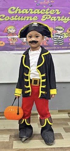 Kids Pirate Costume Set (Category: Babies & Kids Fashion) located in Dagupan City. Submitted by iamrannflores (Listing ID 1467423813, Image 2). Description: - Complete pirate outfit for young kids - Includes jacket, red trousers with attached boot covers, and white shirt front - Accessories included: pirate hat with skull emblem, eye patch, belt, and stick-on mustache - Perfect for Halloween, school events, or dress-up days.
