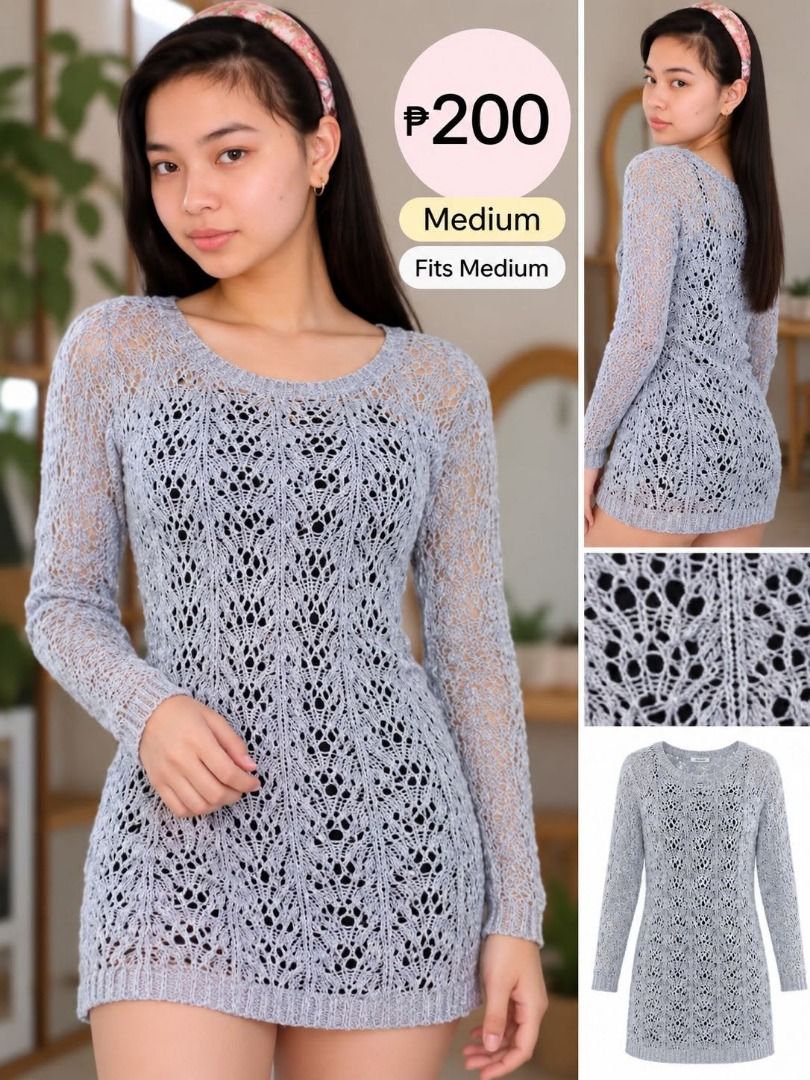 Knittted Tops or Dress (Category: Blouses) located in Makati City. Submitted by bigheartsclothingcom720 (Listing ID 1462766391, Image 1). Description: US LIGHT KNITTED TOPS FOR SALE!** ✨ 📌 **Size on Tag:** M 📏 **Fits from:** S to L 💰 **Price:** ₱200 💖 Great condition & super sulit!.