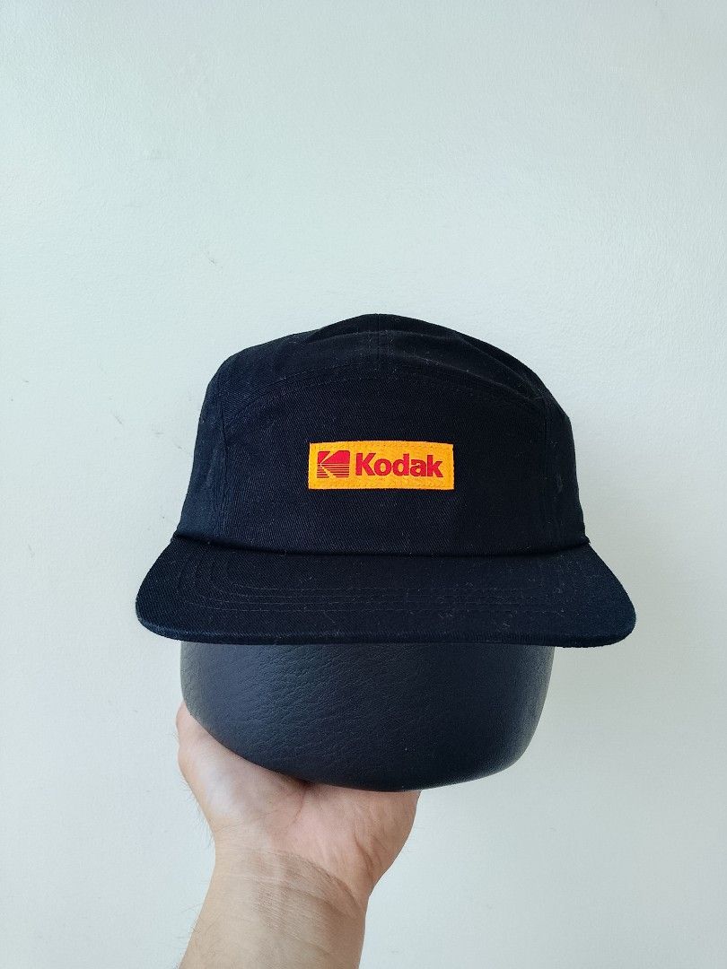 Kodak Apparel 5 panel Cap in Black Like New (Category: Caps & Hats) located in Taytay. Submitted by elegant.revival (Listing ID 1467368853, Image 1). Description: Like new condition No Issue One size adjustable Condition 9.8/10 Color rate 9.8/10 Shipping Nationwide ‼️.