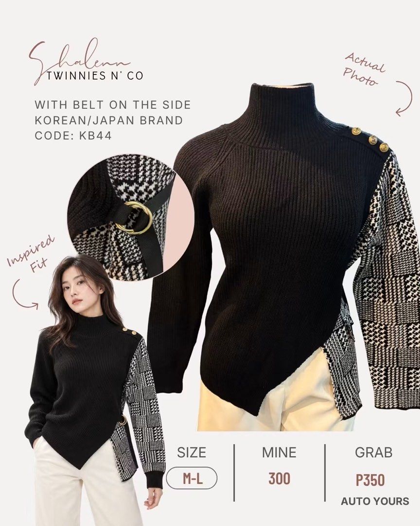 Korean Knitted sweater (Category: Longsleeves) located in Baguio. Submitted by twinniesnco (Listing ID 1467390126, Image 1). Description: .