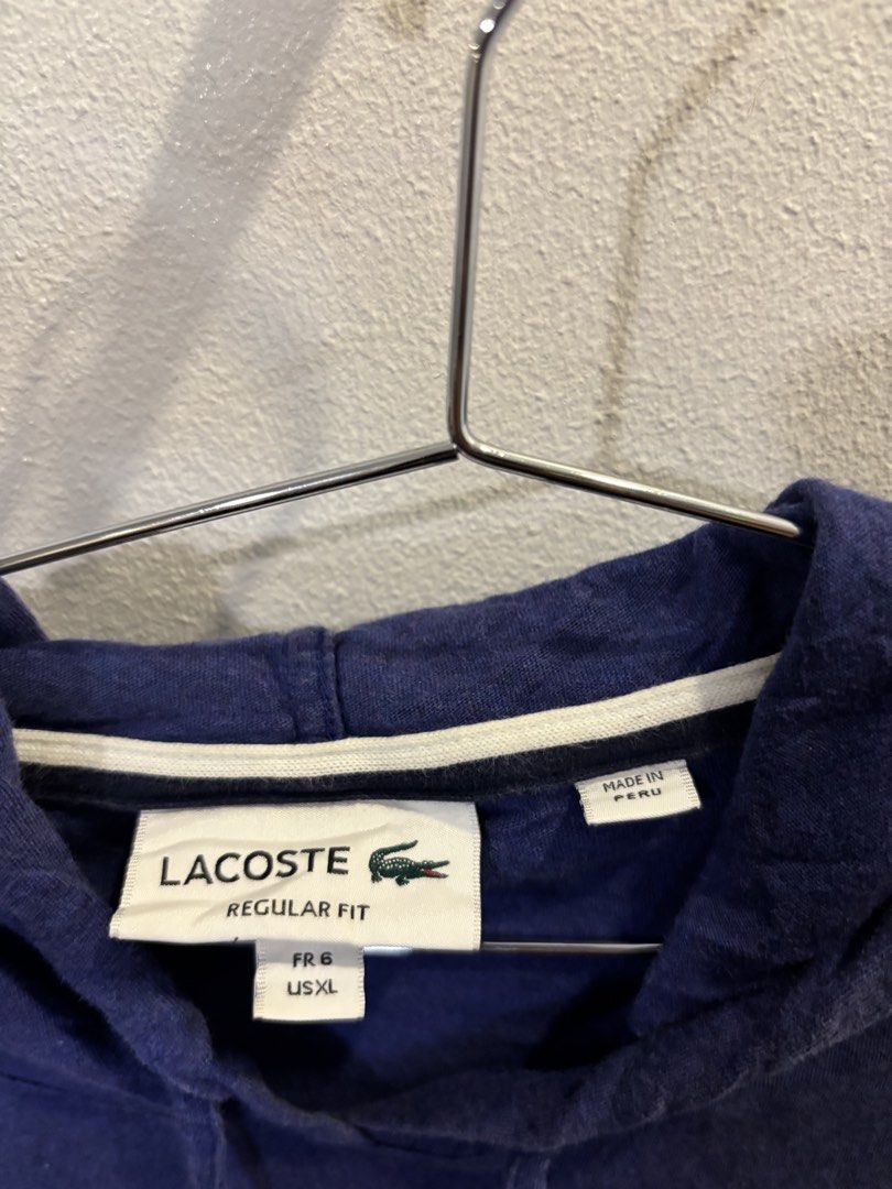 Lacoste lightweight jacket hoodie (Category: Coats, Jackets and Outerwear) located in Makati City. Submitted by sweetfitforyouph1200 (Listing ID 1467519454, Image 3). Description: Lacoste latest model Size 6 .