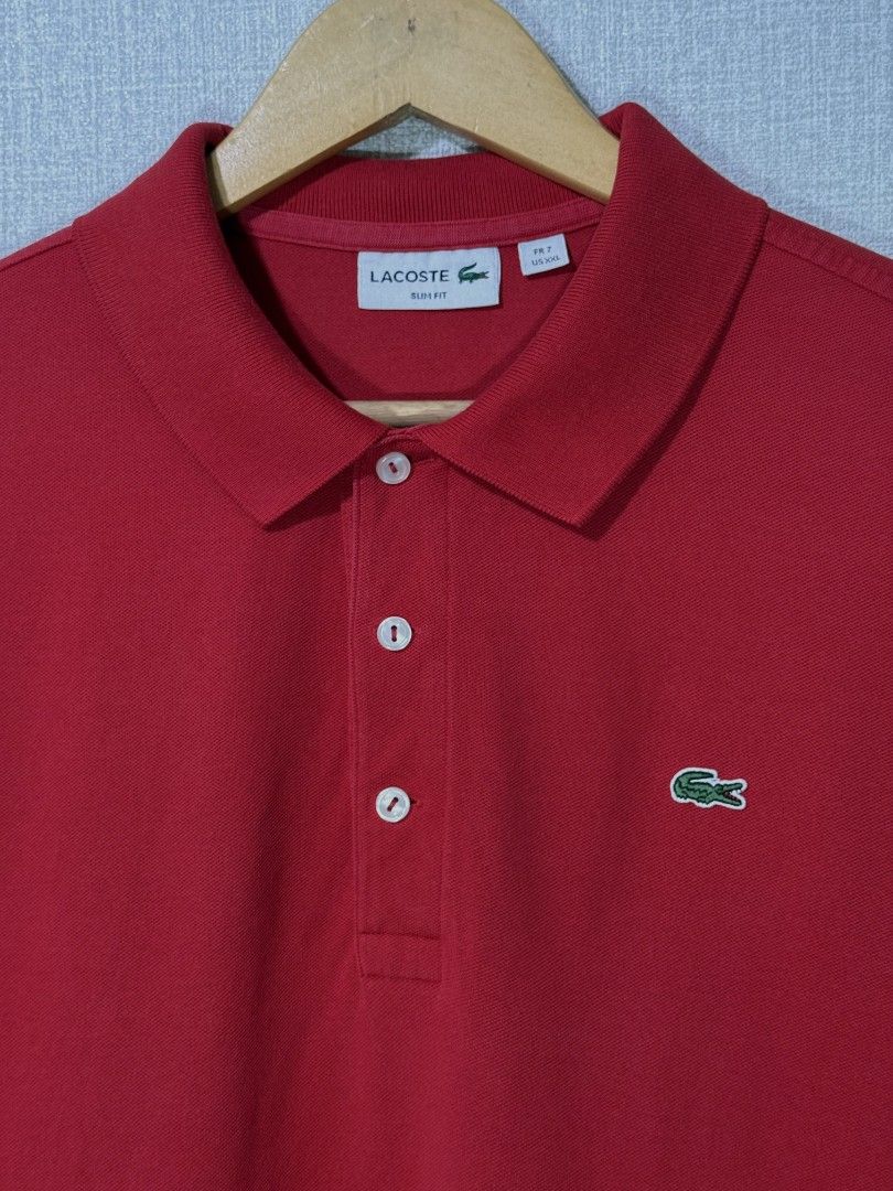 ✅Lacoste Polo Shirt (Category: Tshirts & Polo Shirts ) located in Dumaguete. Submitted by good_stuff_dgte (Listing ID 1467416861, Image 3). Description: ✅Lacoste Polo Shirt -₱1k -Size xxl on tag but fits large only (21x28) -Color rate 9.8/10 -No issue (excellent condition).