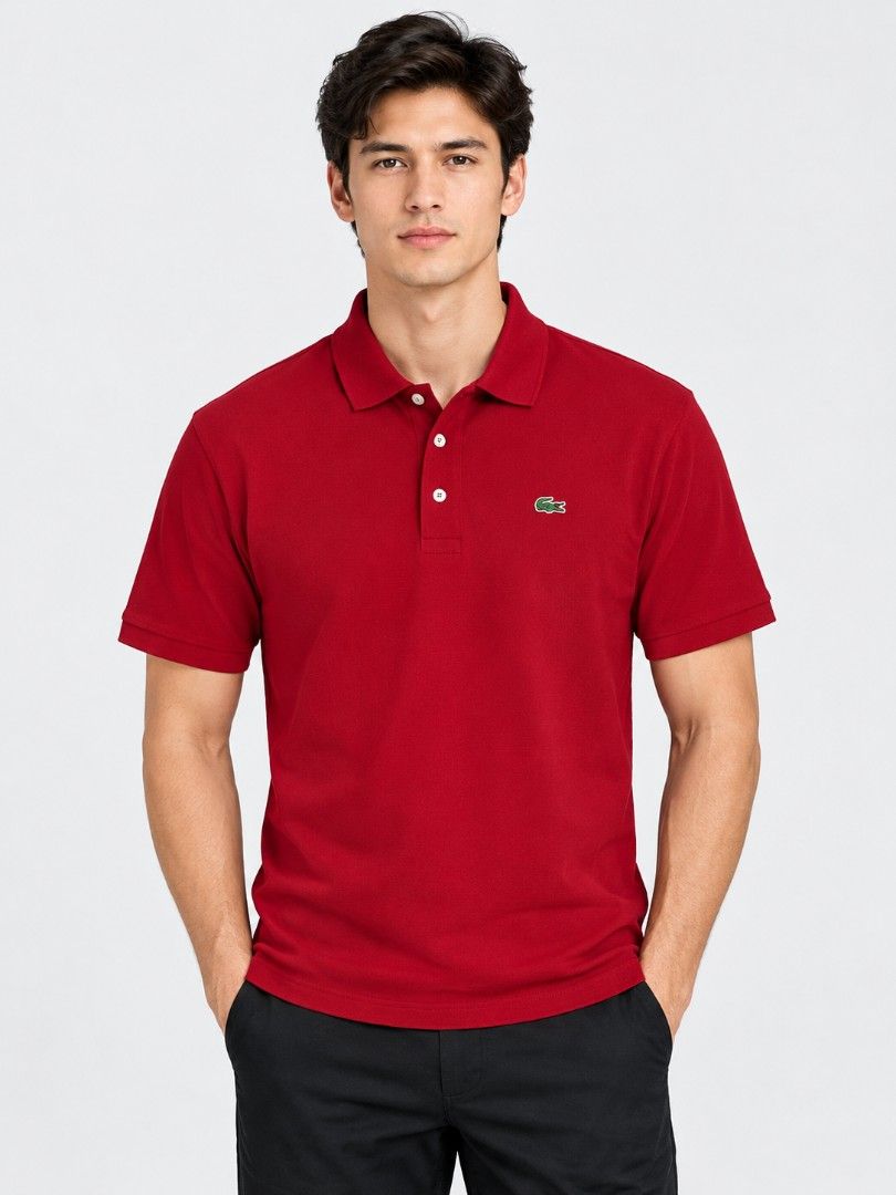 ✅Lacoste Polo Shirt (Category: Tshirts & Polo Shirts ) located in Dumaguete. Submitted by good_stuff_dgte (Listing ID 1467416861, Image 1). Description: ✅Lacoste Polo Shirt -₱1k -Size xxl on tag but fits large only (21x28) -Color rate 9.8/10 -No issue (excellent condition).