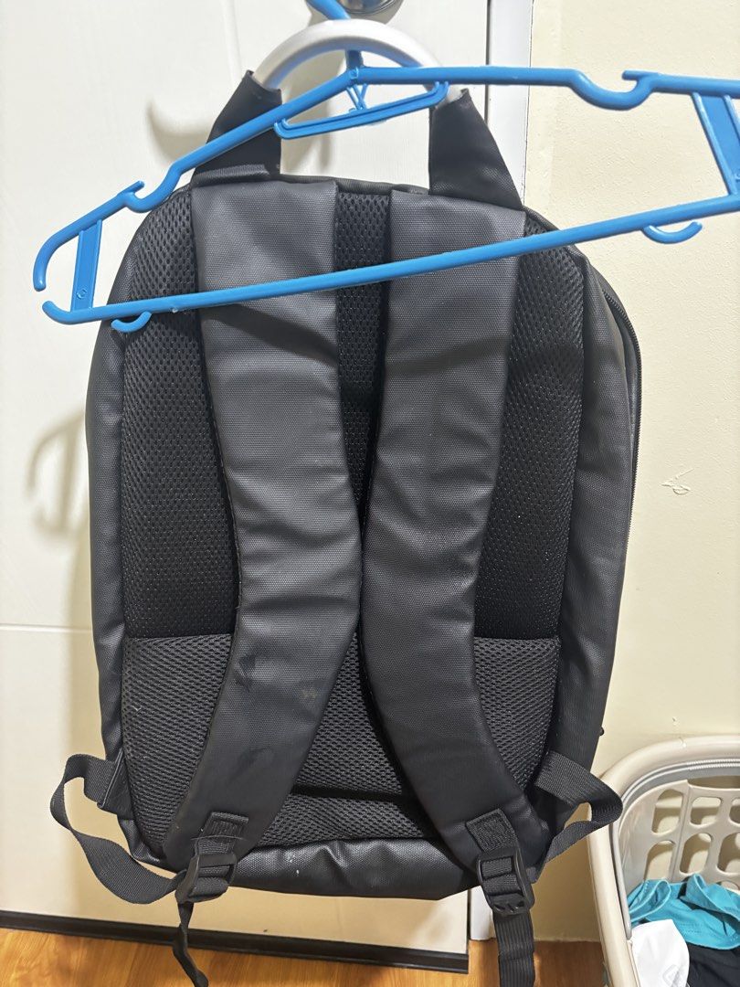 LAPTOP BAG/STRUCTURED BAG (Category: Backpacks) located in Manila. Submitted by jayveepangilinan (Listing ID 1467600395, Image 3). Description: Backpack for SALE - Perfect for work, school or everyday use. ✨ Spacious & functional 💻 Fits laptop and essentials 🎒 Multiple compartments 🖤 Clean overall condition 🔒 Zippers and straps are working properly ⚠️ Condition: One interior pouch has a tear, as shown in the photos. Still usable and fully fun