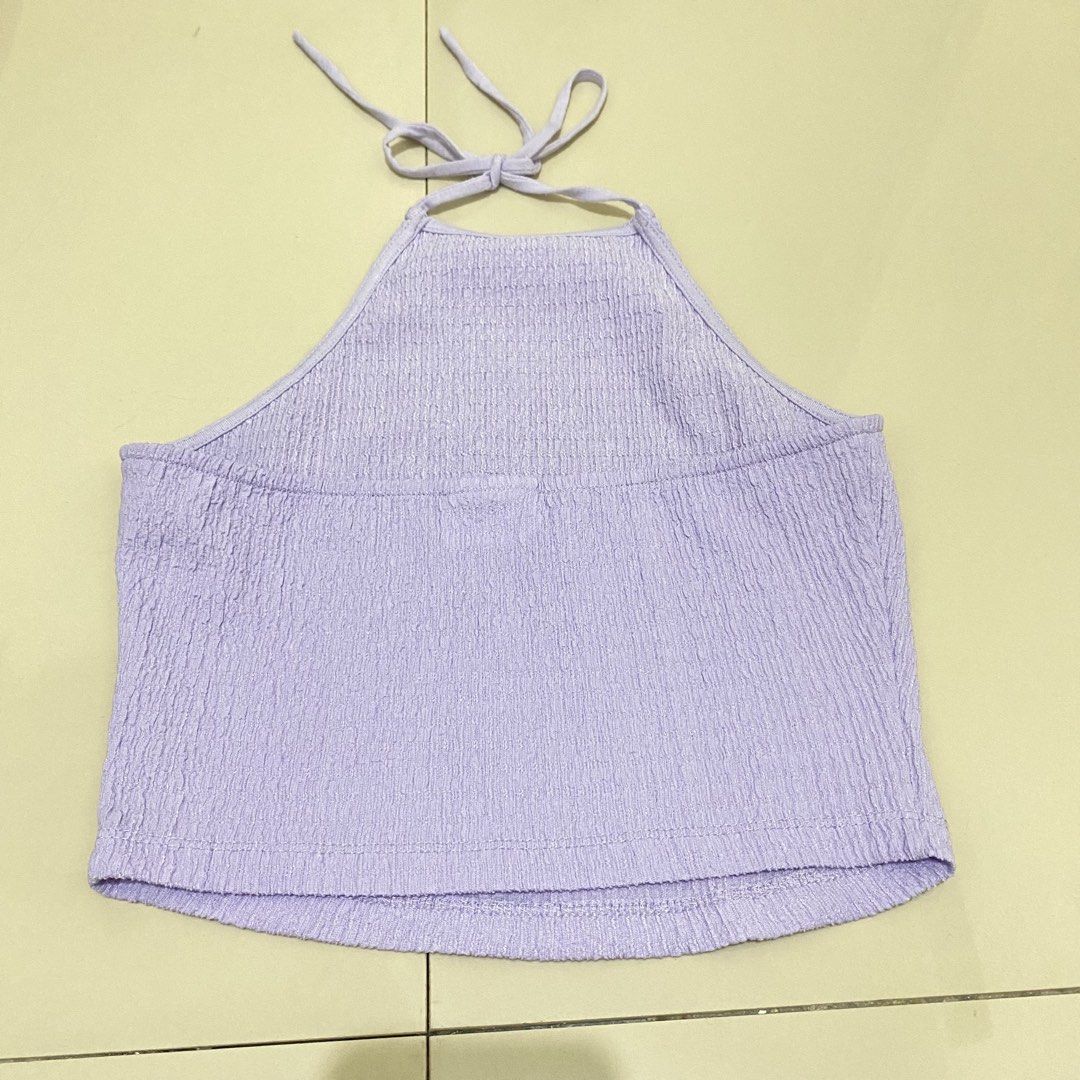 Lavender Backless Halter Top (Category: Sleeveless) located in Quezon City. Submitted by lovelylittlepreloves (Listing ID 1467404868, Image 3). Description: .