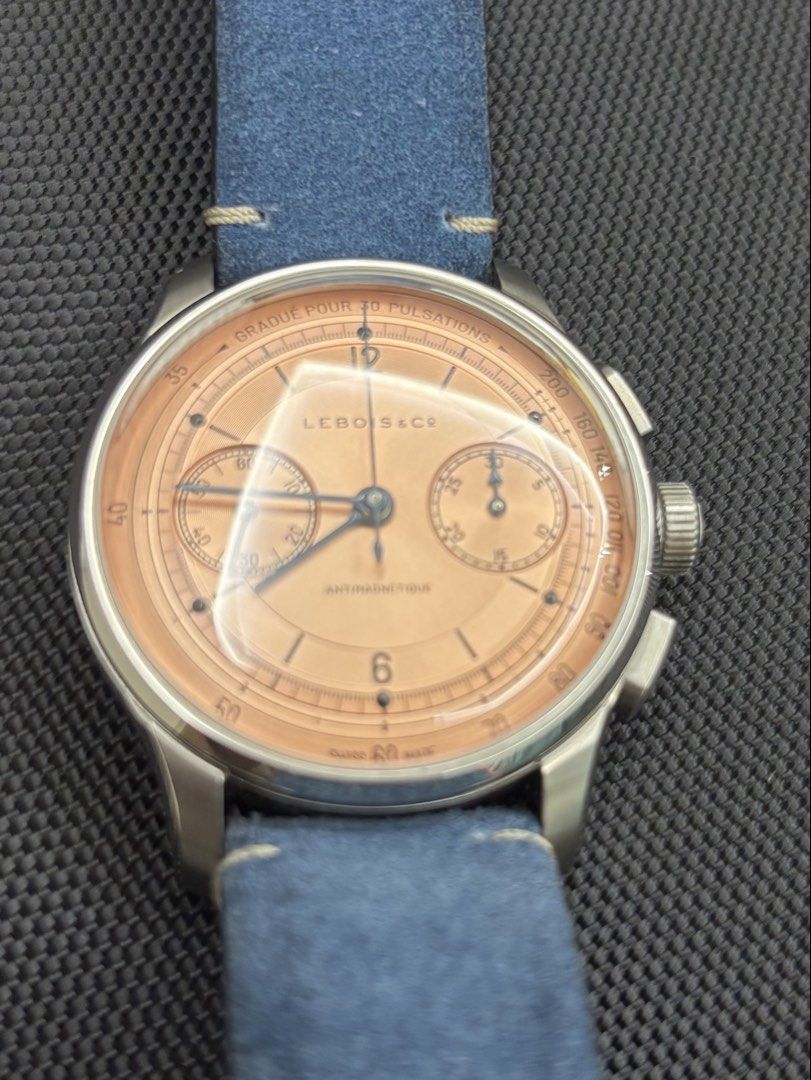 Lebois and co pulse chronograph (Category: Luxury Watches) located in Quezon City. Submitted by johnloa (Listing ID 1467524218, Image 2). Description: 316L STAINLESS STEEL 39 MM 10,5 MM / 13,9 MM SCREWED DOWN DOUBLE DOMED SAPPHIRE 47,35 MM Complete set manual wind .