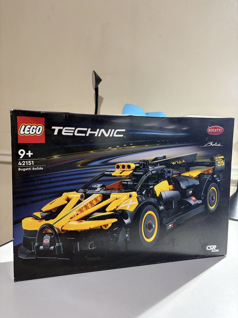 LEGO Technic Bugatti Bolide 42151 Building Set (Category: Lego & Building Sets) located in Quezon City. Submitted by KRC07 (Listing ID 1467513592, Image 1). Description: - Brand: LEGO Technic - Model: Bugatti Bolide (42151) - Color Scheme: Striking yellow and black - Key Features: Detailed W16 engine and working steering - Condition: Brand new, unopened box, carefully stored at home - Box has some signs of wear - Perfect for: Car fans and advance