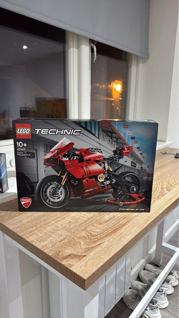 LEGO Technic Ducati Panigale V4 R 42107 (Category: Lego & Building Sets) located in San Jose del Monte. Submitted by jaq_0418 (Listing ID 1467561993, Image 1). Description: - Authentic LEGO Technic Ducati Panigale V4 R (Set 42107) - Recommended for ages 10 and up - Features realistic steering, front and rear suspension, and a 2-speed gearbox - Iconic red colorway with genuine Ducati branding details - Comes with original retail packaging box - Pe