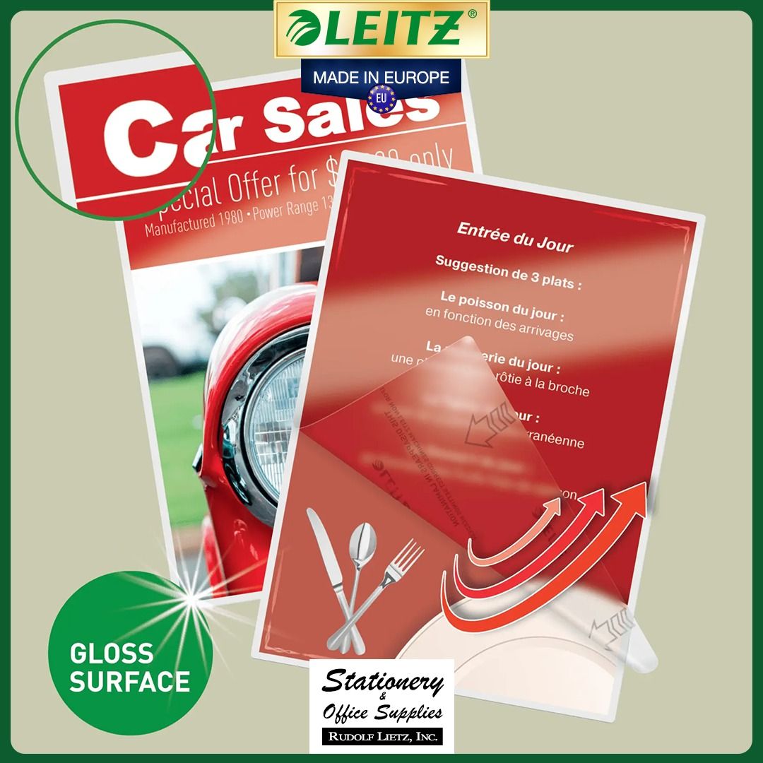 Leitz A3 Premium Laminating Pouches 175 Microns 100 pcs, Hobbies ...