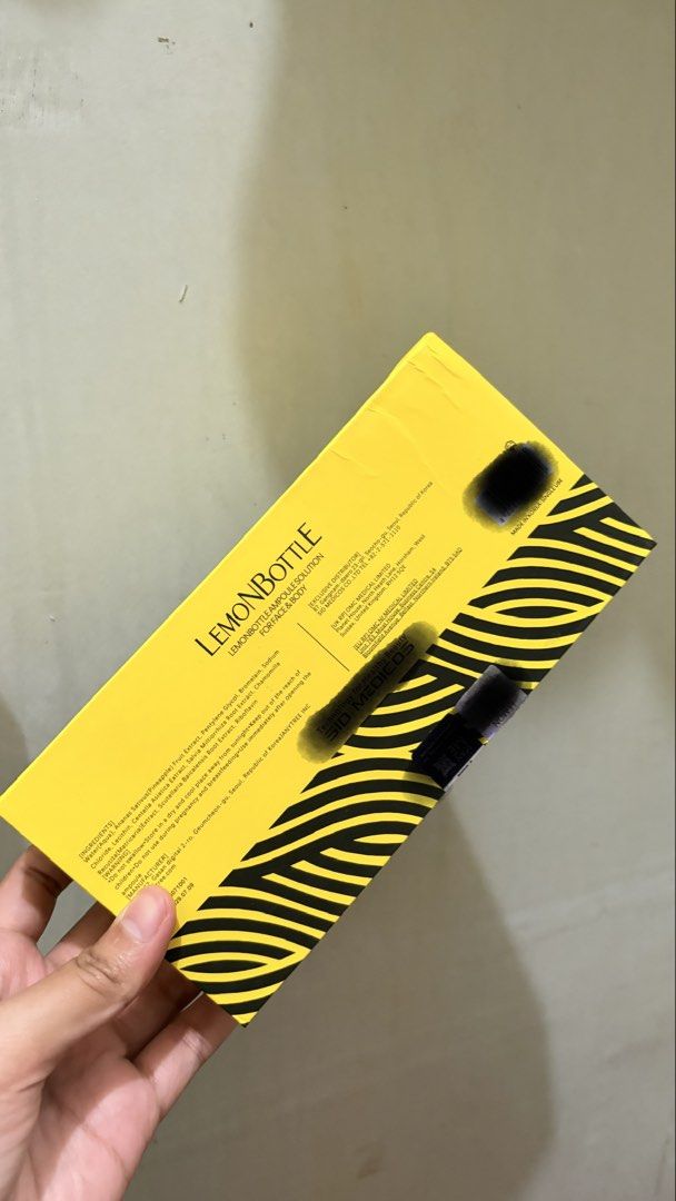 Lemonbottle Ampoule Solution For Face & Body 10ml x 5EA (Category: Face Care) located in Taguig. Submitted by jus.drew (Listing ID 1467460398, Image 2). Description: - 100% Authentic Lemonbottle Ampoule Solution, Made in Korea - Brand new, unopened, and sealed - 5 vials per box (10ml each) - Premium formula enriched with lecithin, bromelain, and essential vitamins - Taguig/Sampaloc Area .