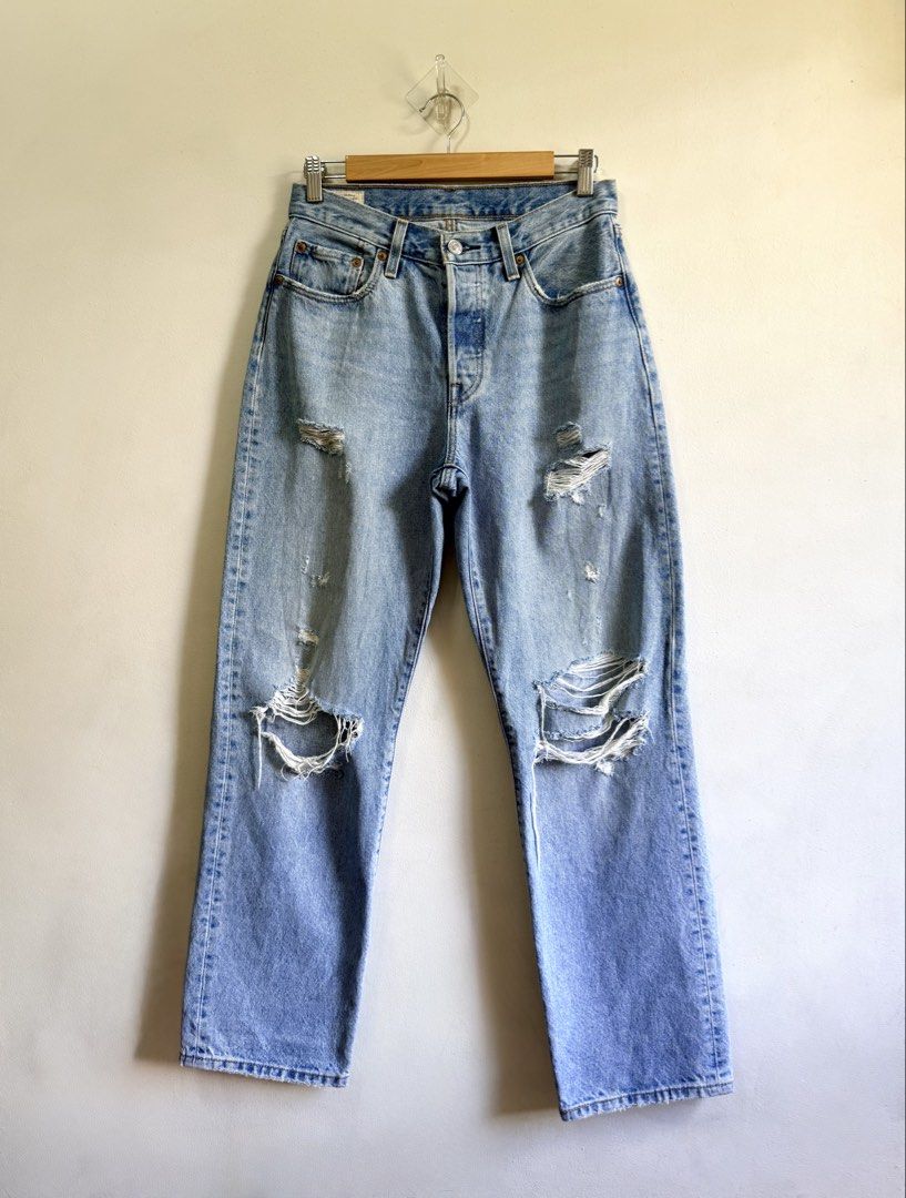 Levis 501 tattered denim (Category: Jeans) located in Tarlac. Submitted by giannisdeclutters4106 (Listing ID 1467402988, Image 1). Description: Levis 501 Like new Fits 29-30” waist Bought for 4,999 Selling for 1,850.