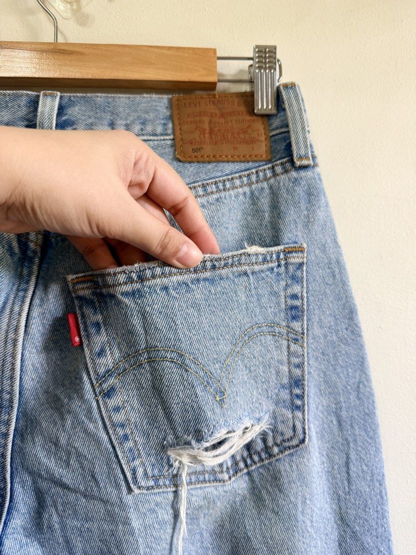 Levis 501 tattered denim (Category: Jeans) located in Tarlac. Submitted by giannisdeclutters4106 (Listing ID 1467402988, Image 3). Description: Levis 501 Like new Fits 29-30” waist Bought for 4,999 Selling for 1,850.