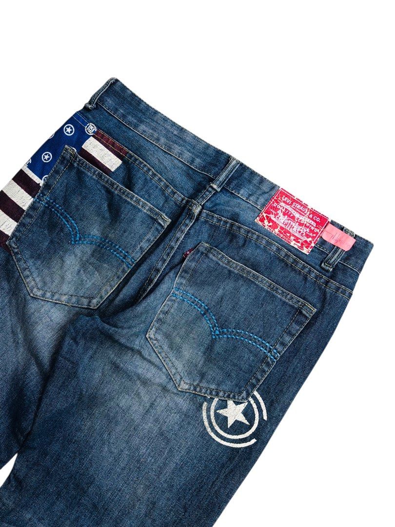 Levis x Converse Denim Pants (Category: Jeans) located in Angeles City. Submitted by wwdrip (Listing ID 1467515617, Image 2). Description: LEVIS X CONVERSE DENIM PANTS♻️ waist : 32-34 length : 43 leg open : 9 color rate : 9.5/10 | excellent issue : need wash | check details ₱350.