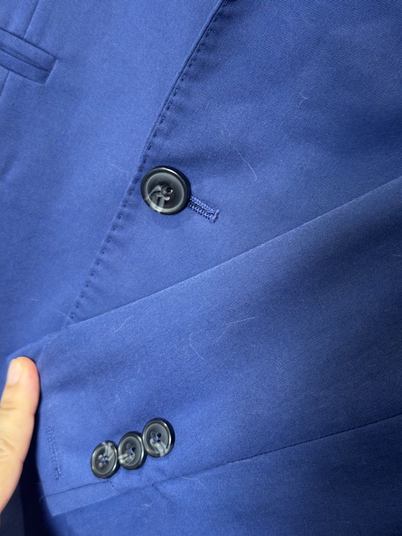 Limited Edition Super Slim Fit Blue Blazer (Category: Coats, Jackets and Outerwear) located in Dasmarinas. Submitted by akelvin23 (Listing ID 1467379786, Image 3). Description: - Brand: Limited Edition - Color: Sharp Blue - Fit: Super Slim Fit - Closure: Single-button - Details: Multiple exterior and interior pockets, four-button cuffs, and clean back vent - Lining: Fully lined in matching blue tones - Perfect for: Formal events, weddings, or sma