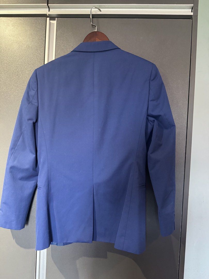 Limited Edition Super Slim Fit Blue Blazer (Category: Coats, Jackets and Outerwear) located in Dasmarinas. Submitted by akelvin23 (Listing ID 1467379786, Image 2). Description: - Brand: Limited Edition - Color: Sharp Blue - Fit: Super Slim Fit - Closure: Single-button - Details: Multiple exterior and interior pockets, four-button cuffs, and clean back vent - Lining: Fully lined in matching blue tones - Perfect for: Formal events, weddings, or sma