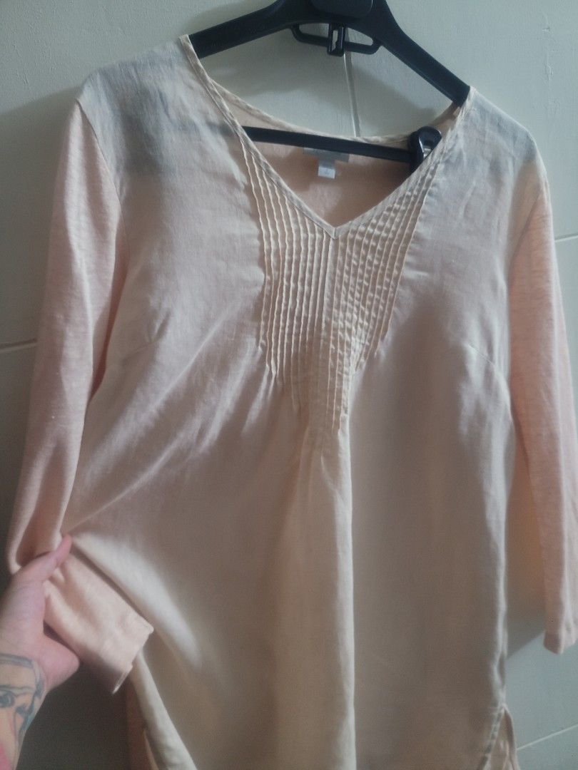 LINEN 100% J Jill top US (Category: Blouses) located in Los Banos. Submitted by lopecruz (Listing ID 1467485228, Image 2). Description: 100%Linen armpit : 19" length : 24" like new, no flaws,no kupas S-M.