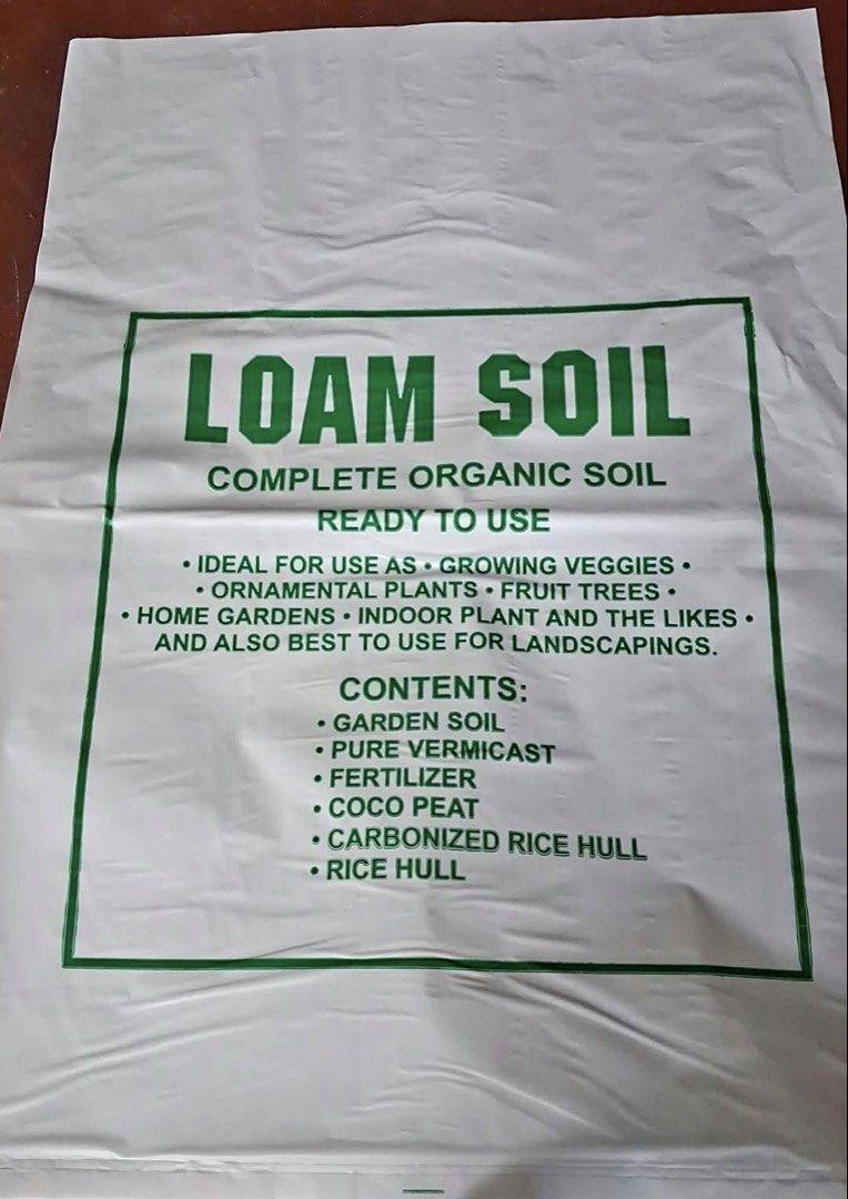 loam soil plastic 16x22 size (Category: Gardening Tools & Ornaments) located in Silang. Submitted by luckykoki2018 (Listing ID 1467549905, Image 1). Description: Loam Soil Plastic for Sale 16x22 Kasya ang 10 kgs. na loam soil -Matibay -Affordable -Good Quality.
