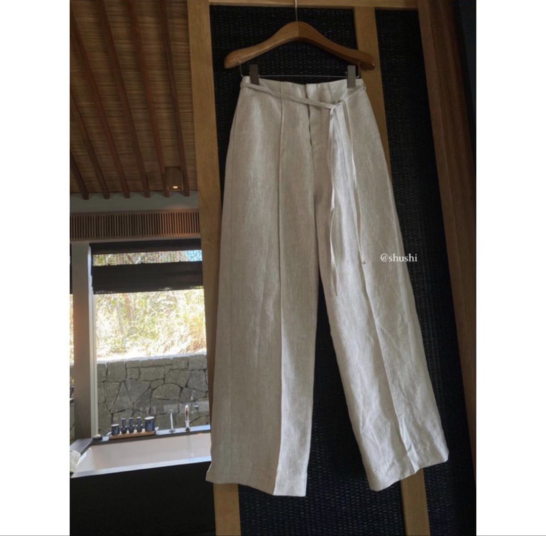 Loose Linen Trousers (Category: Other Bottoms) located in Manila. Submitted by aemax.cgtrading (Listing ID 1467476151, Image 1). Description: Waist: 26 Color: Salt & Pepper.