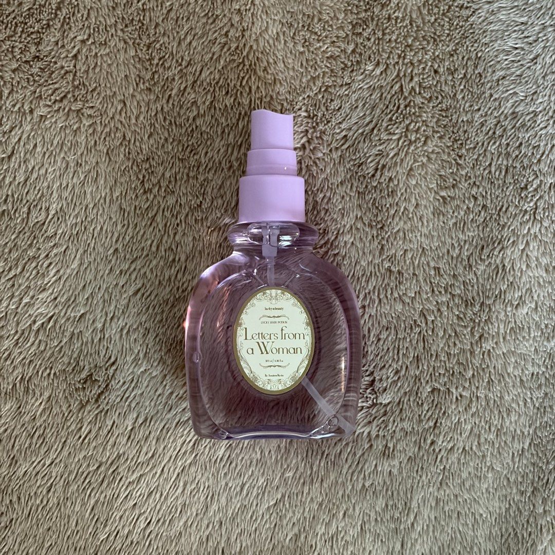 Lucky Beauty Hair Potion (Category: Fragrance & Deodorants) located in San Juan City. Submitted by _ands_ (Listing ID 1467457615, Image 1). Description: - Scent: Letters from a Woman - Around 85% of product remaining ❗️Flaw: no cap 🥲.