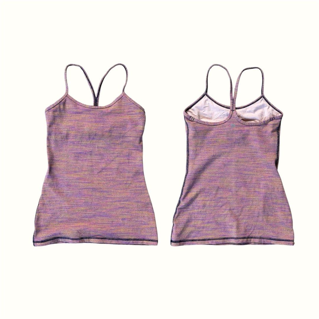 Lululemon Athletic Tank Top Size 4 Multicolor Striped (Category: Sleeveless) located in Iloilo. Submitted by raeshel (Listing ID 1467486453, Image 1). Description: Authentic Lululemon multi-stripe athletic tank top in Size 4..