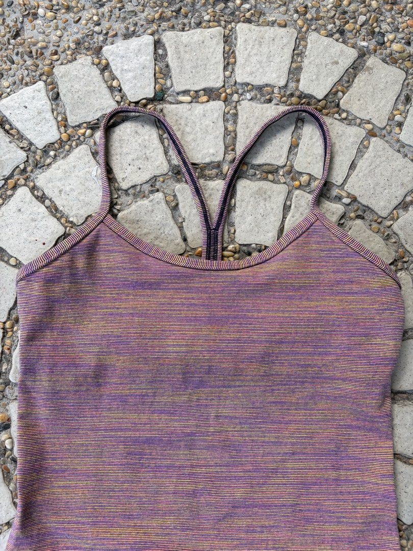 Lululemon Athletic Tank Top Size 4 Multicolor Striped (Category: Sleeveless) located in Iloilo. Submitted by raeshel (Listing ID 1467486453, Image 2). Description: Authentic Lululemon multi-stripe athletic tank top in Size 4..