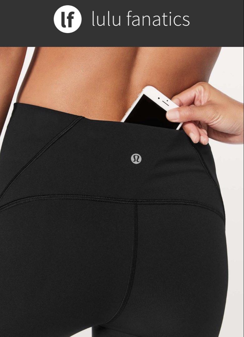 Lululemon Train Times Crop *21" dot 6 (Category: Activewear) located in Iba. Submitted by xooperfindslb (Listing ID 1467393035, Image 2). Description: Lululemon Train Times Crop *21” Dot 6 Color: black Good condition No issue Lu6p67.
